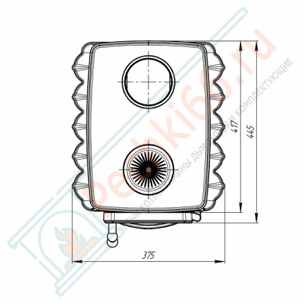 Чугунная отопительная печь Бахтинка, черная (ProMetall)