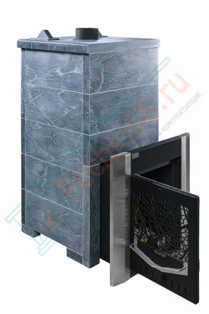 Газовая банная печь № 06-ГТ 20 в облицовке из талькохлорита (Тройка) до 18 м3
