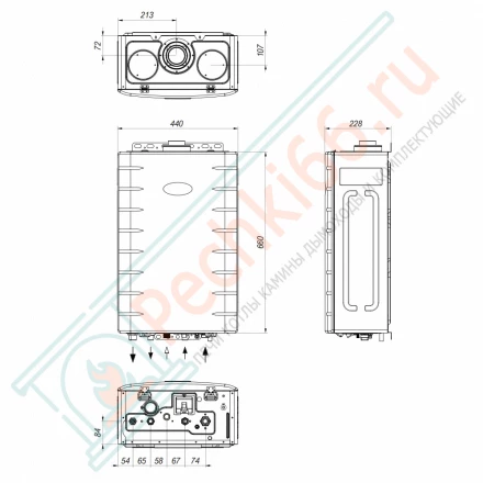 Настенный газовый двухконтурный котел Kiturami World Alpha - 18 (18 кВт), A21E220260