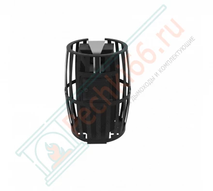 Печь-камин "Витязь" 18 Д-1 (Закрытая каменка нерж, Сетчатый кожух) (Березка)