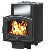 Чугунная печь для бани Сенсация 22 Антрацит 224 (Везувий) до 24 м3