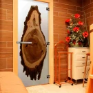 Дверь стеклянная для бани с фотопечатью (СЛЭБ-16) (DoorWood)