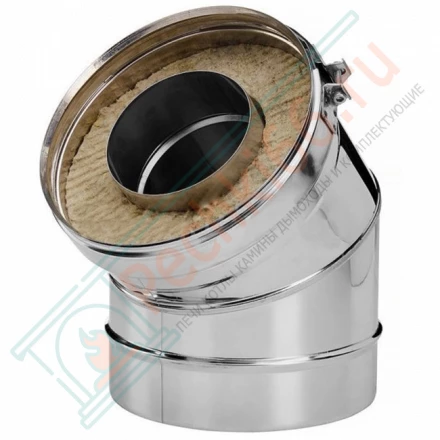 Отвод 45° V50R с изол (AISI-310S/0,8-AISI-304/0,5) d-300/400 (Вулкан-Cerablanket)