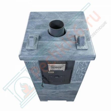 Газовая банная печь № 06-ГТ 40 в облицовке из талькохлорита (Тройка) до 24 м3