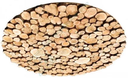 3D-панно из можжевельника на щите круглое D-1000 мм