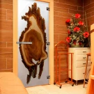 Дверь стеклянная для бани с фотопечатью (СЛЭБ-15) (DoorWood)