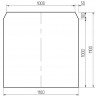Стекло под печь камин SPK-4 прозрачное 1100х1100х6 мм