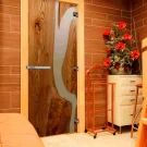 Дверь стеклянная для бани с фотопечатью (СЛЭБ-14) (DoorWood)