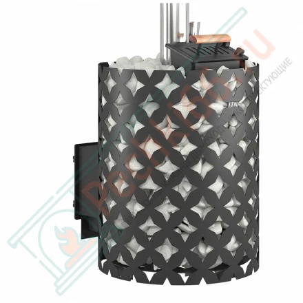 Чугунная печь для бани ЭТНА 18 (Панорама) "М" Закрытая каменка (Etna)