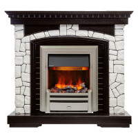 Электрический Каминокомплект Glasgow - Венге / Белый с очагом Cavendish