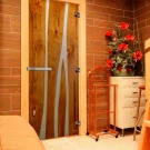 Дверь стеклянная для бани с фотопечатью (СЛЭБ-13) (DoorWood)