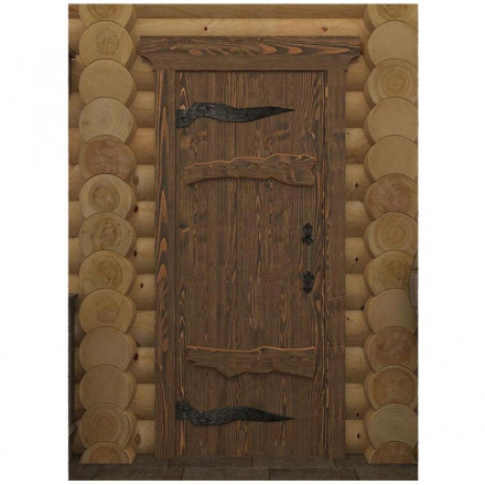 Дверь для бани глухая, состаренная "Русь" 1890х690 (Door Wood)