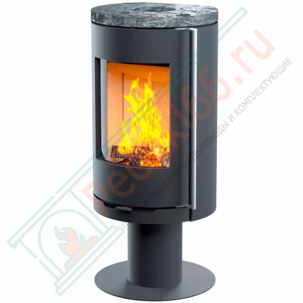 Печь-камин R1 N на ноге, c прямой задней стенкой (Астов)