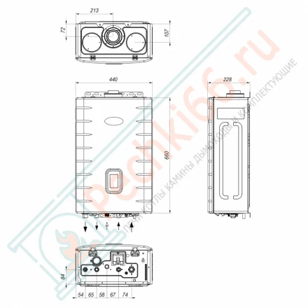 Настенный двухконтурный газовый котел Kiturami World Alpha S - 30 (30 кВт), A21E220267