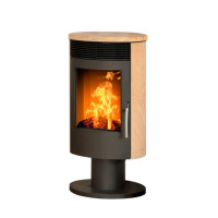 Печь-камин Tartu 5 поворотная с верхней плитой - бразильский песчаник (ABX)