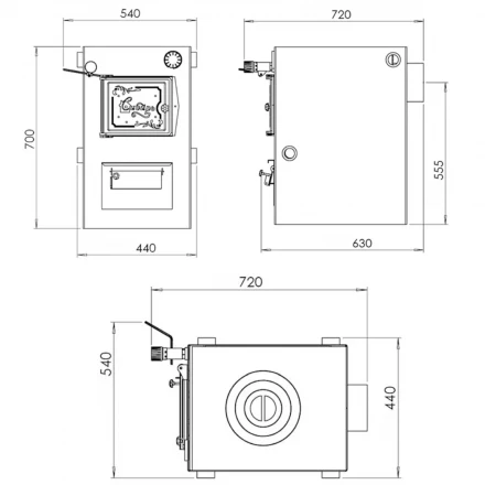 Котел водяного отопления Сибирь КВО 10 кВт (НМК) 10 кВт