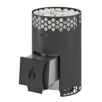 Печь для бани вертикальная Чёрная Пчёлка 20 INOX (Везувий) до 20м3