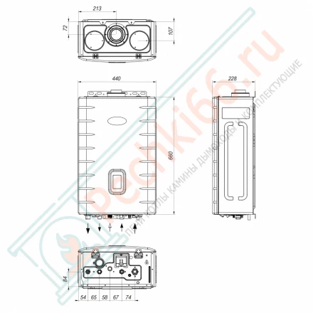 Газовый двухконтурный настенный котел Kiturami World Alpha C - 35 (35 кВт), A21E220273