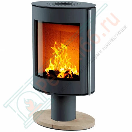 Печь-камин OVAL, основание ноги из камня (Астов)