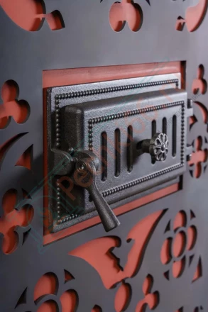 Банная печь Готика 10 с подогревом предбанника (Тройка) до 18 м3