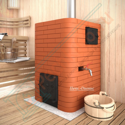 Печь банная Емельяныч под обкладку, с каминной дверцей 224 (Дионис)