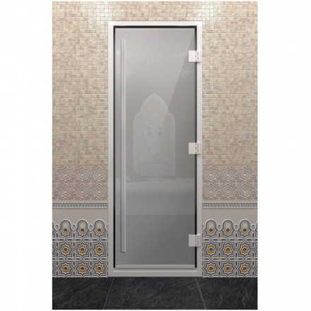Стеклянная дверь DoorWood «Хамам Престиж Сатин» 2000х900 мм