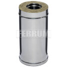 Сэндвич труба для дымохода L=0,5м (НЕРЖ-430/0,8-НЕРЖ-430/0,5) d-180/280 (Ferrum HF)