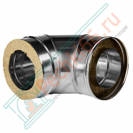 Отвод 90° с изол (НЕРЖ-321/0,5-НЕРЖ-439/0,5) d-250/330 (Дымок-Lux)