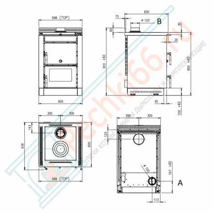 Печь с варочной поверхностью Vicenza Inox (La Nordica)