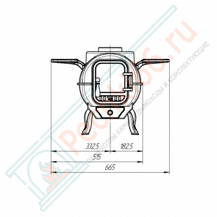 Отопительно-варочная печь Тайга PRO (ProMetall)