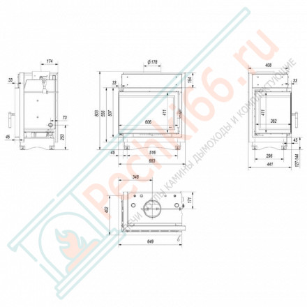 Стальная топка Maja/PW/BL/12/BS/W/DECO (Kratki)