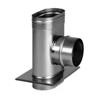 Тройник 90° VOG с опорной пластиной (AISI-321/0,8) 100х200мм, d-180 (Вулкан)