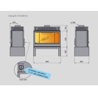 Чугунная печь-камин LCI 9 GF Stove (Liseo Castiron) до 360 м3