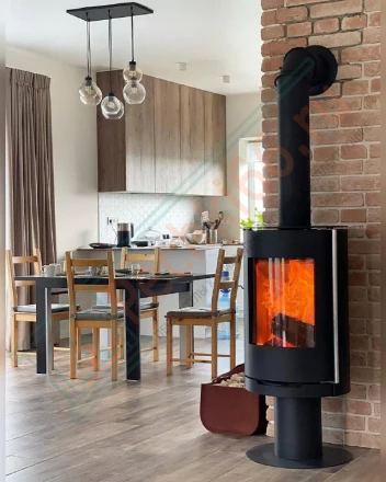 Печь камин R1.0 N на ноге круглая задняя часть (Астов)