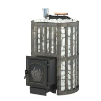 Чугунная печь для бани Ураган Ковка 22 271 (Везувий) до 24 м3