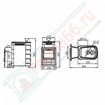 Печь для бани Ангара 2012 Inox Витра ЗК антрацит (T.M.F) до 18 м3