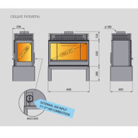 Чугунная печь-камин LCI 9 GF R или L Stove (Liseo Castiron) до 360 м3