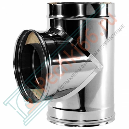 Тройник 90° V50R с изол (AISI-321/0,8-ОЦИНК-RAL/0,5) d-120/220 (Вулкан)