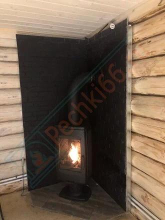 Печь-камин Plamen Aria под ключ (монтаж 01.03.2022)