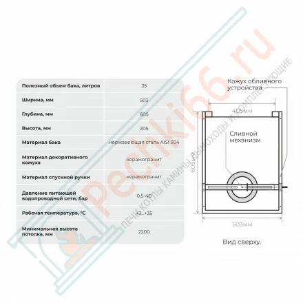 Обливное устройство Учар 35 л, Trixxon Fem Glossy (Русский Дух)