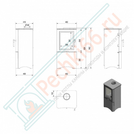 Печь-камин KOZA/K5/S/W/D (Kratki)