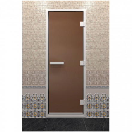 Стеклянная дверь DoorWood Хамам Бронза матовая 180х70 (по коробке)