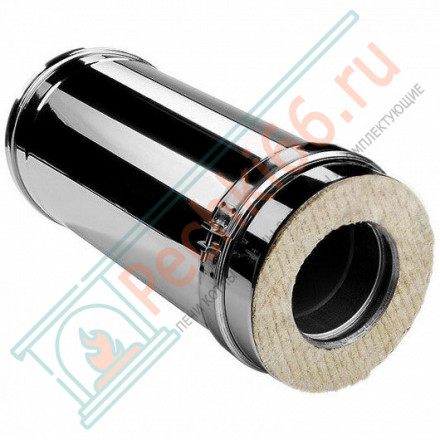 Сэндвич труба V50R с изол L=500 (AISI-321/0,5-ОЦИНК-RAL/0,5) d-160/260 (Вулкан)