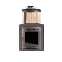 Банная печь Атмосфера XL, ламели "Окаменевшее дерево" наборные (ProMetall)