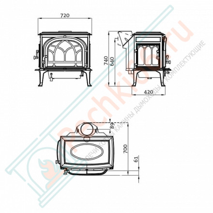 Чугунная печь F500 ECO SE BBE (Jotul)