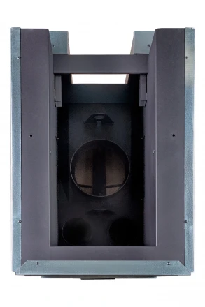 Топка Дельта 700 PB три стекла подовое горение принтинг черный шамот (Экокамин)