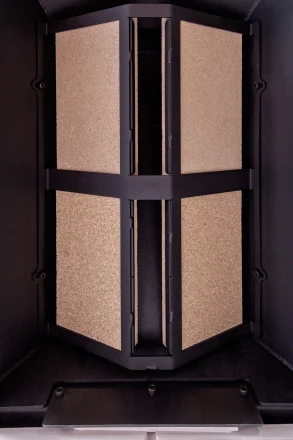 Топка Дельта 700 PB три стекла подовое горение принтинг черный шамот (Экокамин)