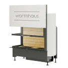 Каминная топка угловая KANT L 100/57h, светлый шамот (Warmhaus) 10 кВт