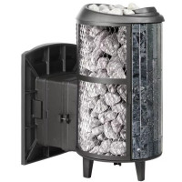 Печь для бани Атмосфера L+, усиленная каменка, комбинированная облицовка пироксенит (ProMetall)