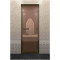 Стеклянная дверь DoorWood «Хамам бронза» в бронзовом профиле 2100х800 (по коробке)